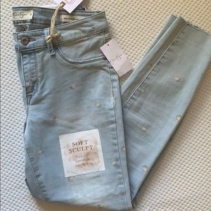 JESSICA SIMPSON LEMON PATTERN SKINNY ANKLE JEAN